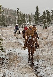 The Snowy Trail Ride Trail Riding Winter Lazy C U Ranch