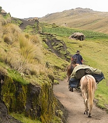 Riding in the high Andes