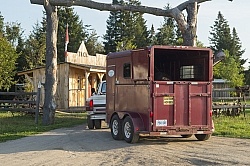 Trailer Pulling out of Horse Country Campground