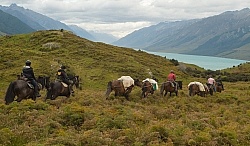 The Ride Out of Dingleburn Station on the Land of the Long White Cloud Ride with Wild Womens Expeditions and Adventure Horse Trekking New Zealand