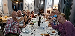 Dinner at Casale Villa Raino, Sicily, Unicorn Trails Coast to Co