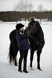 Winter Horse and Human Bond