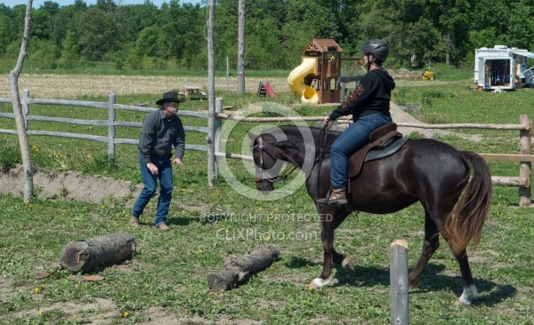 Extrme Cowboy Clinic with Lantz Mclaren at Horse Country