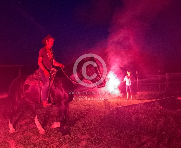 Getting the Horses used to Flares