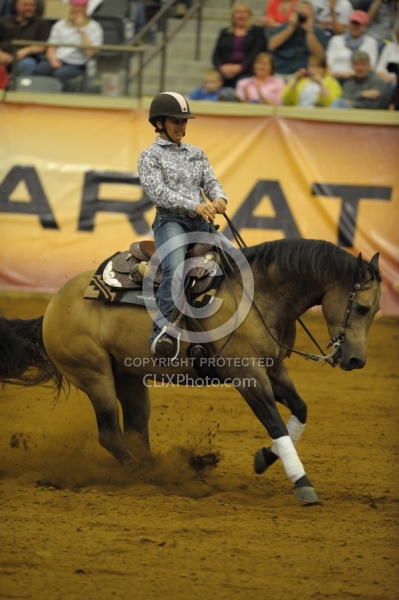 Gina Miles and Hollywood Aces  Ariat Kentucky Reining Cup