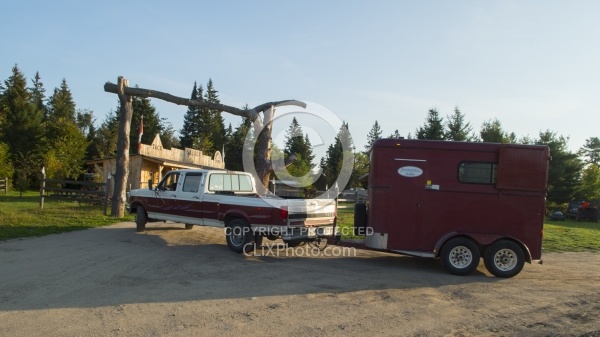 Trailer Pulling out of Horse Country Campground