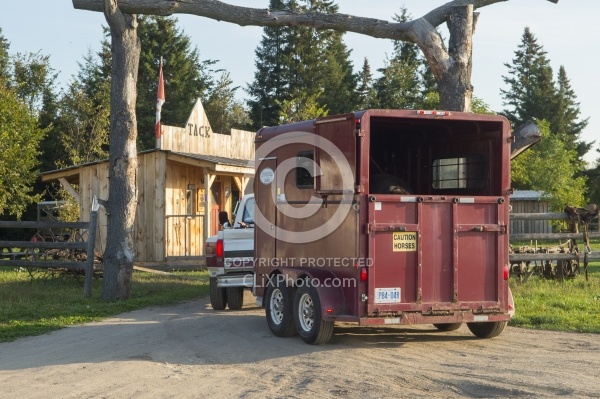 Trailer Pulling out of Horse Country Campground