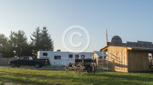Trailer Pulling Out of Horse Country Campground