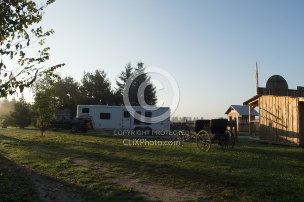 Trailer Pulling Out of Horse Country Campground