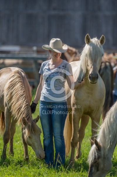 Mare and Foal with Owner