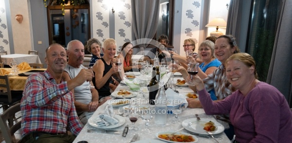 Dinner at Casale Villa Raino, Sicily, Unicorn Trails Coast to Co