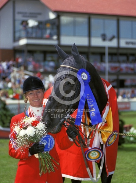 Beth Underhill and Monopoly Spruce Meadows 1994