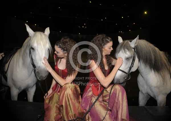 Angela and Veronica Turner, twin riders in Cavalias Odysseo