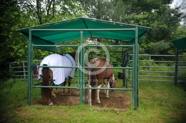 The Covered Stalls at Pure Country Campgrounds Portable Stalls