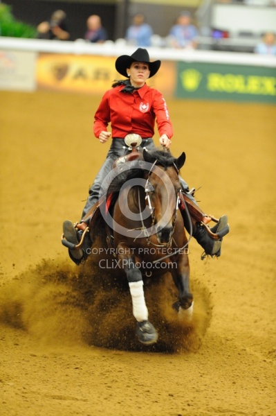 Shawna Sapergia and This Chics on Top WEG 2010 Reining