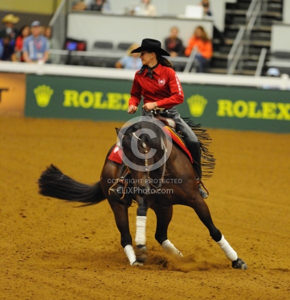 Shawna Sapergia and This Chics on Top WEG 2010 Reining